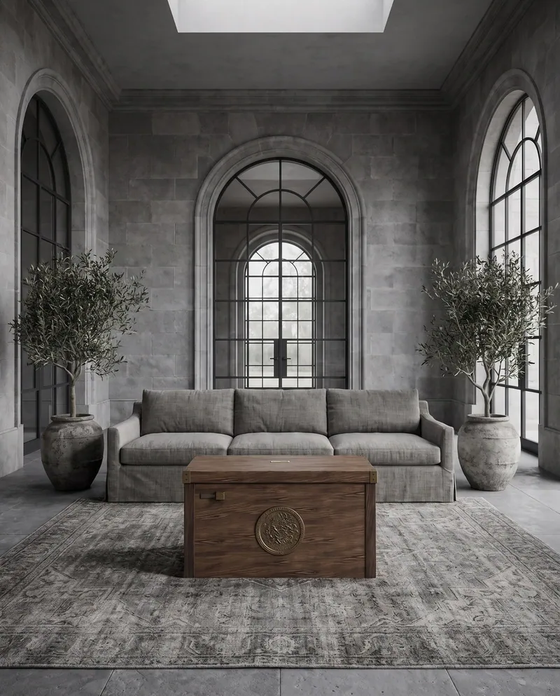 The Treasure Chest Vintage in a stone hall